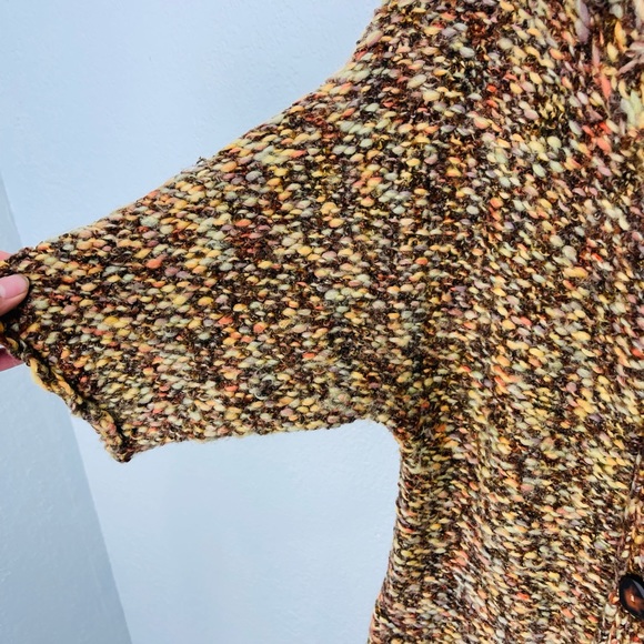 Anthropologie Tabitha Y2K Long Brown Short Sleeve Chunky Knit Sweater - Picture 4 of 6